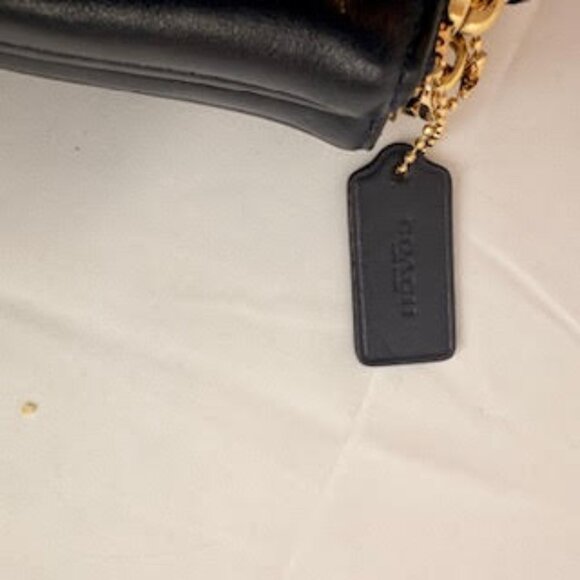 Coach Leather Crossbody Double Zip Bag Navy Blue with Gold Hardware - Picture 10 of 10